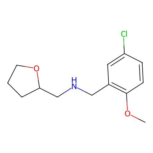 1-(5-chloro-2-methoxyphenyl)-N-(tetrahydrofuran-2-ylmethyl)methanamine structure