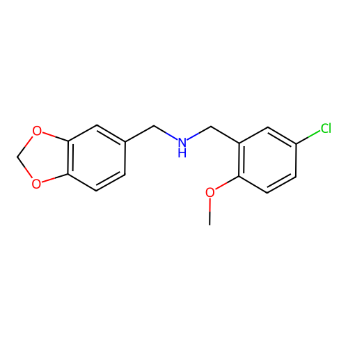 1-(1,3-benzodioxol-5-yl)-N-(5-chloro-2-methoxybenzyl)methanamine structure