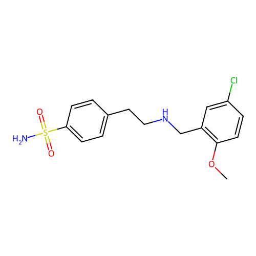 4-{2-[(5-Chloro-2-methoxybenzyl)amino]ethyl}benzenesulfonamide structure