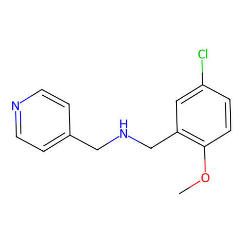 1-(5-chloro-2-methoxyphenyl)-N-(pyridin-4-ylmethyl)methanamine structure