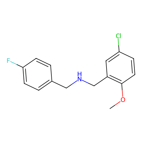 N-(5-chloro-2-methoxybenzyl)-N-(4-fluorobenzyl)amine structure