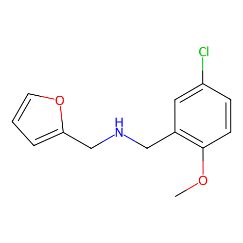 1-(5-chloro-2-methoxyphenyl)-N-(furan-2-ylmethyl)methanamine structure