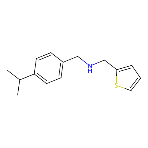 1-[4-(propan-2-yl)phenyl]-N-(thiophen-2-ylmethyl)methanamine structure