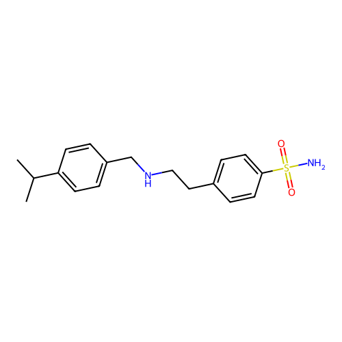 4-(2-{[4-(Propan-2-yl)benzyl]amino}ethyl)benzenesulfonamide structure