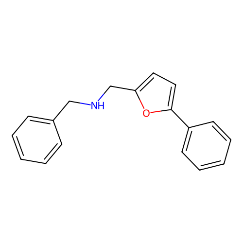 1-phenyl-N-[(5-phenylfuran-2-yl)methyl]methanamine structure