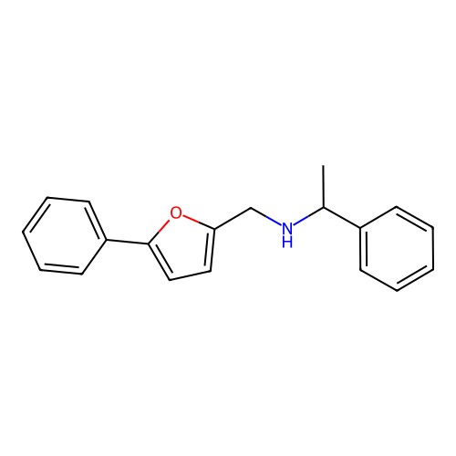 1-phenyl-N-[(5-phenylfuran-2-yl)methyl]ethanamine structure