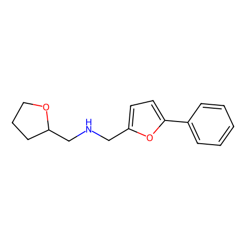 1-(oxolan-2-yl)-N-[(5-phenylfuran-2-yl)methyl]methanamine structure