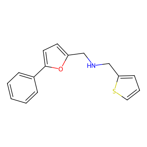 1-(5-phenylfuran-2-yl)-N-(thiophen-2-ylmethyl)methanamine structure