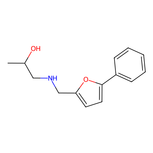 1-{[(5-Phenylfuran-2-yl)methyl]amino}propan-2-ol structure
