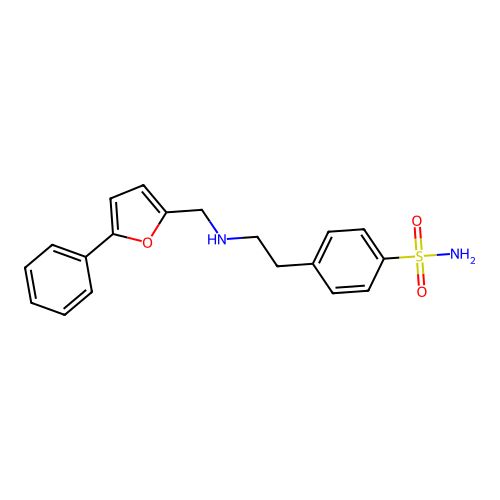 4-(2-{[(5-Phenylfuran-2-yl)methyl]amino}ethyl)benzenesulfonamide structure