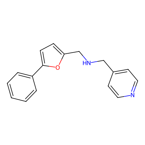 N-[(5-phenyl-2-furyl)methyl]-N-(4-pyridinylmethyl)amine structure
