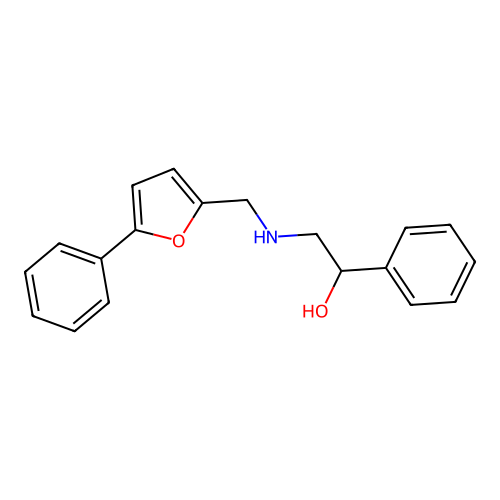 1-Phenyl-2-{[(5-phenylfuran-2-yl)methyl]amino}ethanol structure