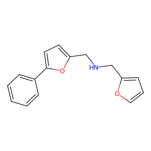 1-(furan-2-yl)-N-[(5-phenylfuran-2-yl)methyl]methanamine structure
