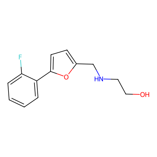 2-({[5-(2-Fluorophenyl)furan-2-yl]methyl}amino)ethanol structure