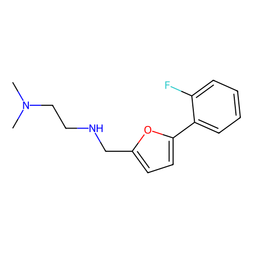 N'-{[5-(2-fluorophenyl)furan-2-yl]methyl}-N,N-dimethylethane-1,2-diamine structure