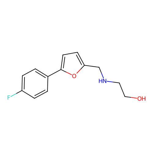 2-({[5-(4-Fluorophenyl)-2-furyl]methyl}amino)ethanol structure