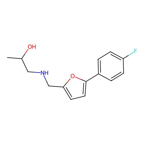 1-({[5-(4-Fluorophenyl)-2-furyl]methyl}amino)-2-propanol structure