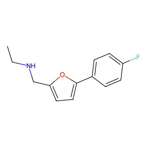 N-[[5-(4-fluorophenyl)furan-2-yl]methyl]ethanamine structure