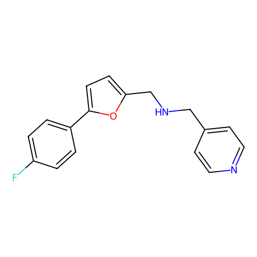1-[5-(4-fluorophenyl)furan-2-yl]-N-(pyridin-4-ylmethyl)methanamine structure