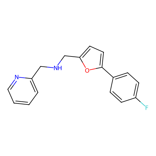 1-[5-(4-fluorophenyl)furan-2-yl]-N-(pyridin-2-ylmethyl)methanamine structure