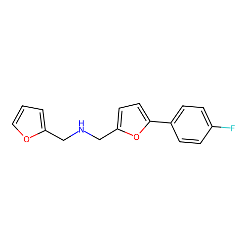 1-[5-(4-fluorophenyl)furan-2-yl]-N-(furan-2-ylmethyl)methanamine structure