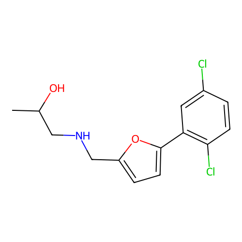 1-({[5-(2,5-Dichlorophenyl)-2-furyl]methyl}amino)-2-propanol structure