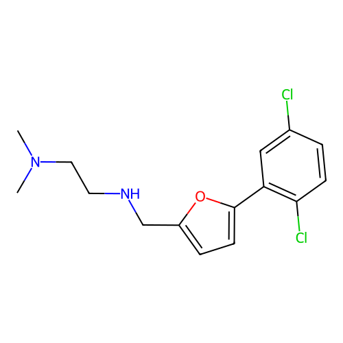 N'-{[5-(2,5-dichlorophenyl)furan-2-yl]methyl}-N,N-dimethylethane-1,2-diamine structure