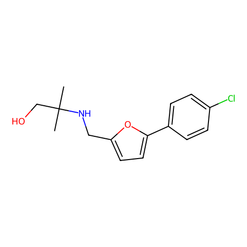 2-({[5-(4-Chlorophenyl)furan-2-yl]methyl}amino)-2-methylpropan-1-ol structure