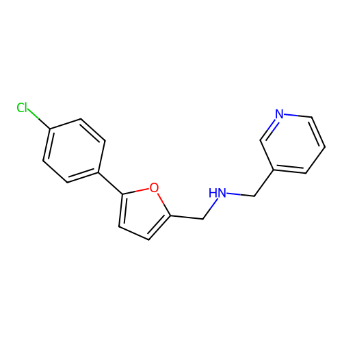 1-[5-(4-chlorophenyl)furan-2-yl]-N-(pyridin-3-ylmethyl)methanamine structure