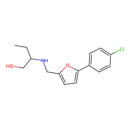 2-({[5-(4-Chlorophenyl)-2-furyl]methyl}amino)-1-butanol structure