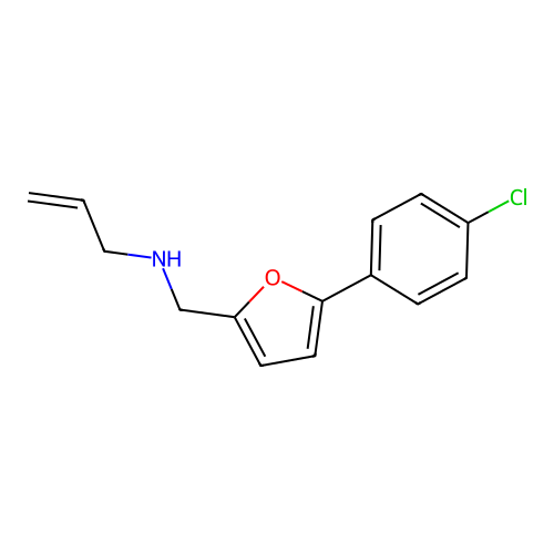 N-allyl-N-{[5-(4-chlorophenyl)-2-furyl]methyl}amine structure