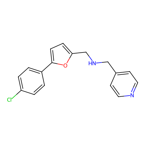 1-[5-(4-chlorophenyl)furan-2-yl]-N-(pyridin-4-ylmethyl)methanamine structure