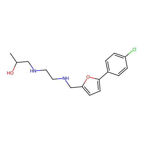 1-[2-[[5-(4-Chlorophenyl)furan-2-yl]methylamino]ethylamino]propan-2-ol structure