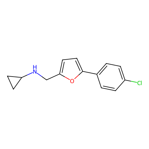 N-{[5-(4-chlorophenyl)furan-2-yl]methyl}cyclopropanamine structure