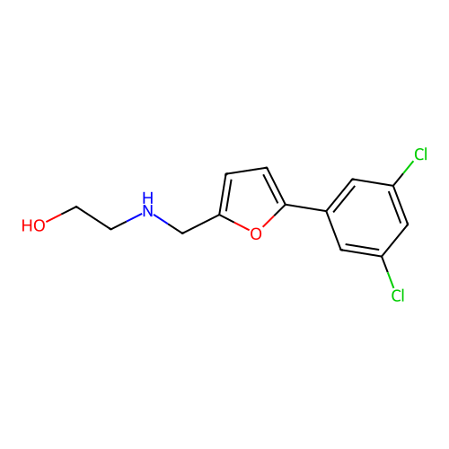 2-({[5-(3,5-Dichlorophenyl)furan-2-yl]methyl}amino)ethanol structure