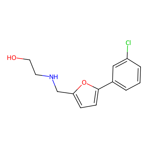 2-({[5-(3-Chlorophenyl)furan-2-yl]methyl}amino)ethanol structure