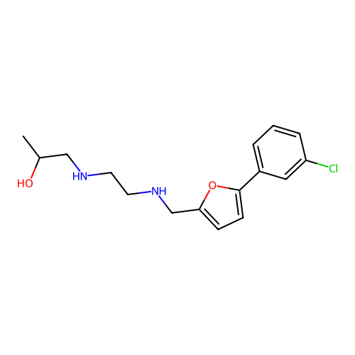 1-{[2-({[5-(3-Chlorophenyl)furan-2-yl]methyl}amino)ethyl]amino}propan-2-ol structure