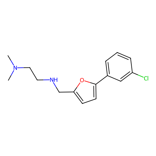 N'-{[5-(3-chlorophenyl)furan-2-yl]methyl}-N,N-dimethylethane-1,2-diamine structure