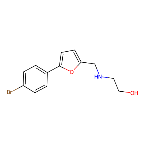 2-({[5-(4-Bromophenyl)-2-furyl]methyl}amino)ethanol structure