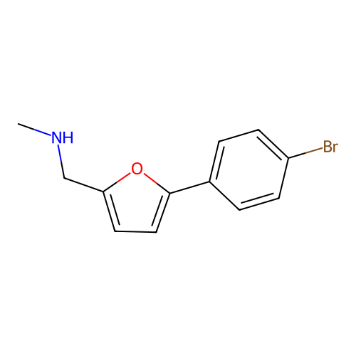 [5-(4-bromophenyl)-2-furyl]-N-methylmethanamine structure