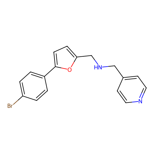 [5-(4-bromophenyl)-2-furyl]-N-(4-pyridinylmethyl)methanamine structure