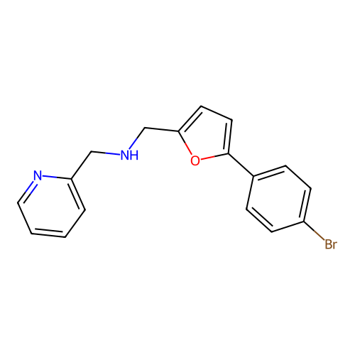 1-[5-(4-bromophenyl)furan-2-yl]-N-(pyridin-2-ylmethyl)methanamine structure