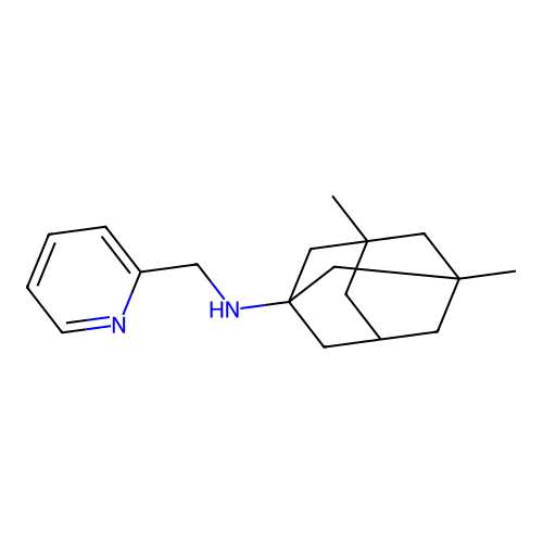 3,5-dimethyl-N-(pyridin-2-ylmethyl)adamantan-1-amine structure
