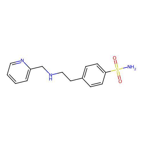 4-[2-(Pyridin-2-ylmethylamino)ethyl]benzenesulfonamide structure