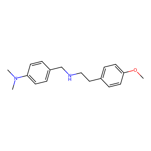 4-({[2-(4-methoxyphenyl)ethyl]amino}methyl)-N,N-dimethylaniline structure