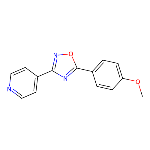 4-[5-(4-Methoxyphenyl)-1,2,4-oxadiazol-3-yl]pyridine structure