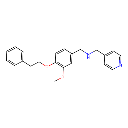 (3-Methoxy-4-phenethyloxy-benzyl)-pyridin-4-ylmethyl-amine structure