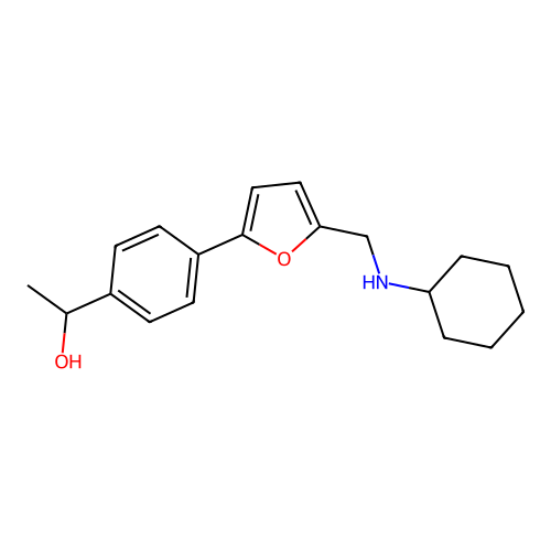 1-(4-{5-[(Cyclohexylamino)methyl]-2-furyl}phenyl)ethanol structure