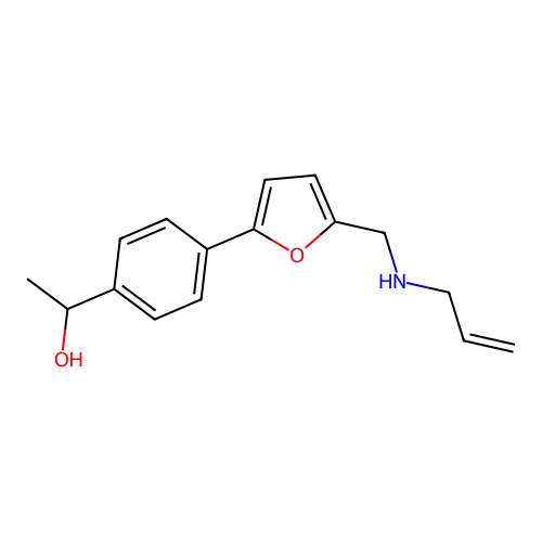 1-(4-{5-[(Prop-2-en-1-ylamino)methyl]furan-2-yl}phenyl)ethanol structure