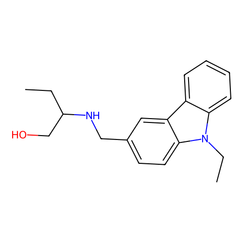 2-[(9-Ethylcarbazol-3-yl)methylamino]butan-1-ol structure